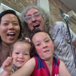 ‘She still has that beautiful, free flowing laugh, which brings our whole family so much joy’: Eddie Botha and Jennifer with their children in Melbourne, 2026.