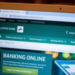 Lloyds Bank Banking online web page on a computer screen.