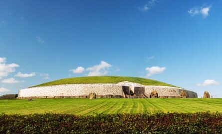 Neolithic passage tomb on a sunny day
